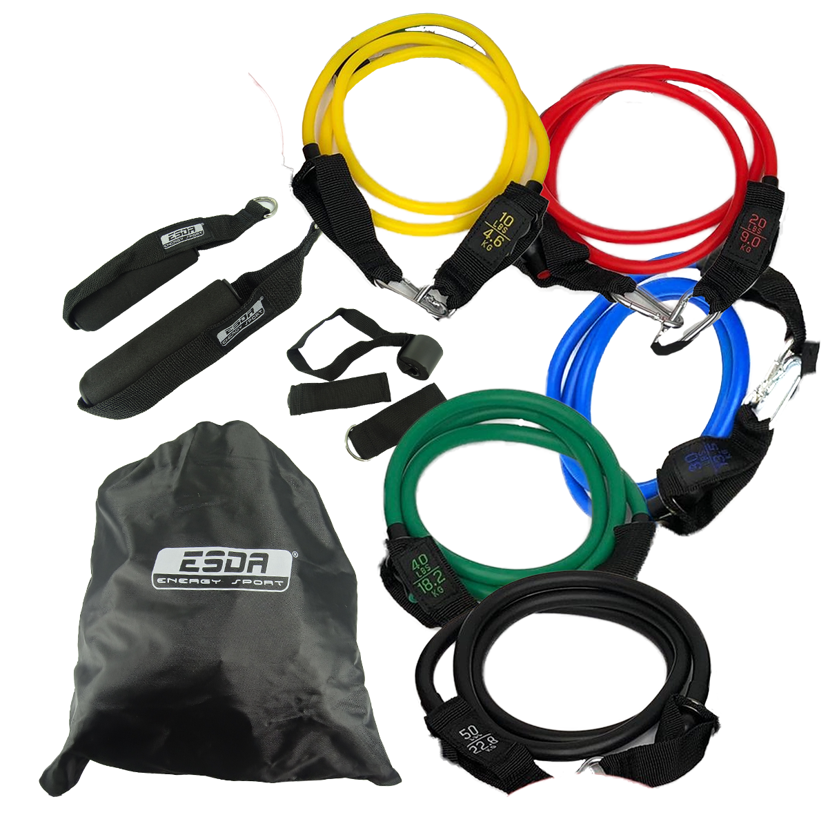 Set de Bandas Elásticas 150Lbs Esda